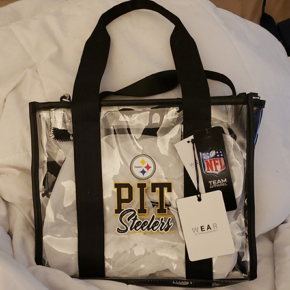 Pittsburgh Steelers Clear Tote with Black Trim
